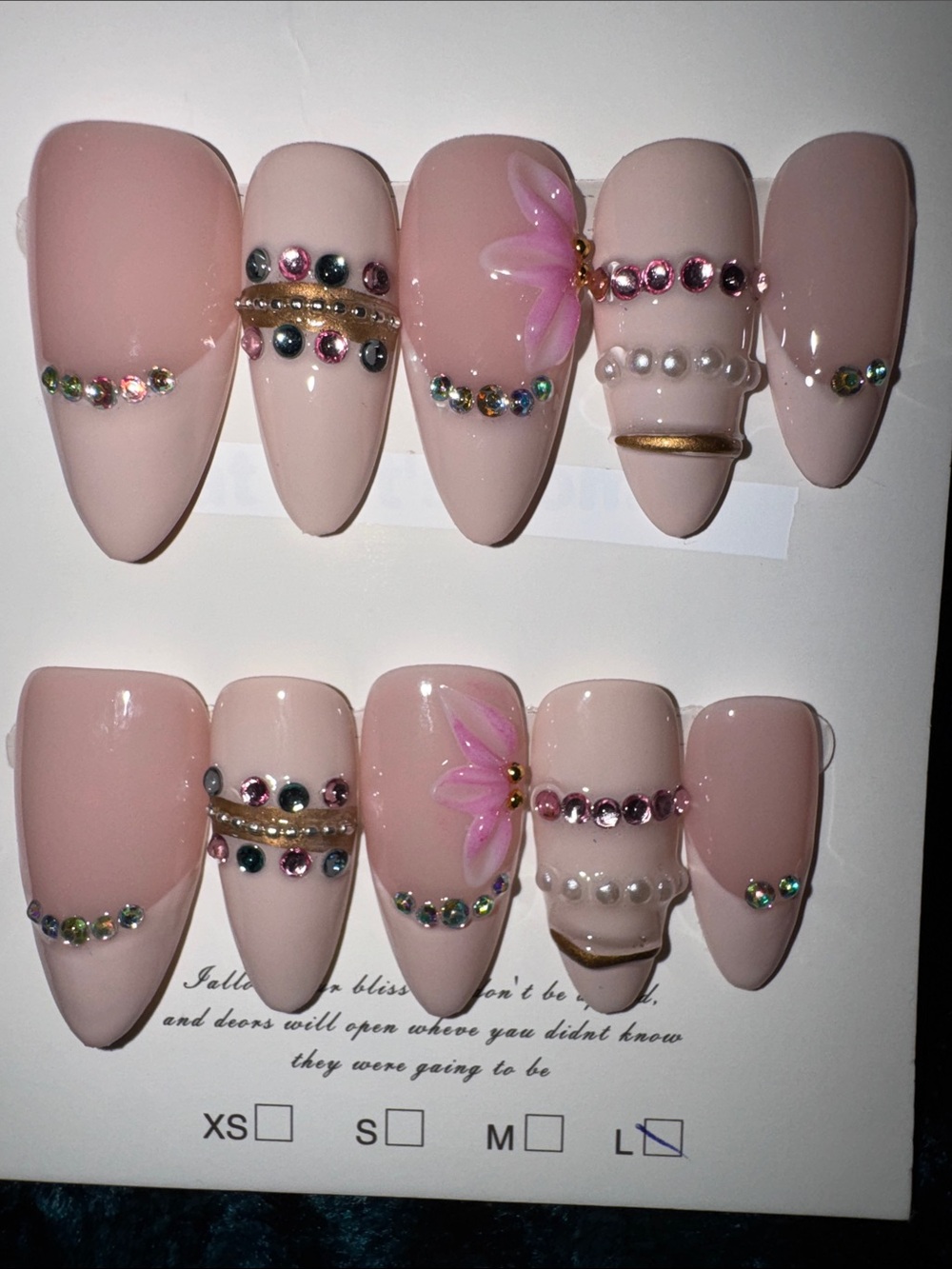Nude/Pink French Bangle Press-On Nails